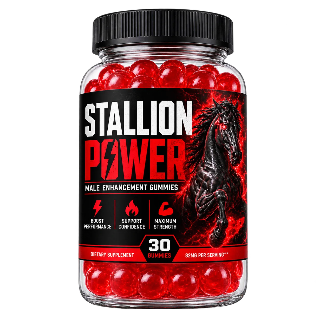 Original bottle of Stallion Power male enhancement gummies